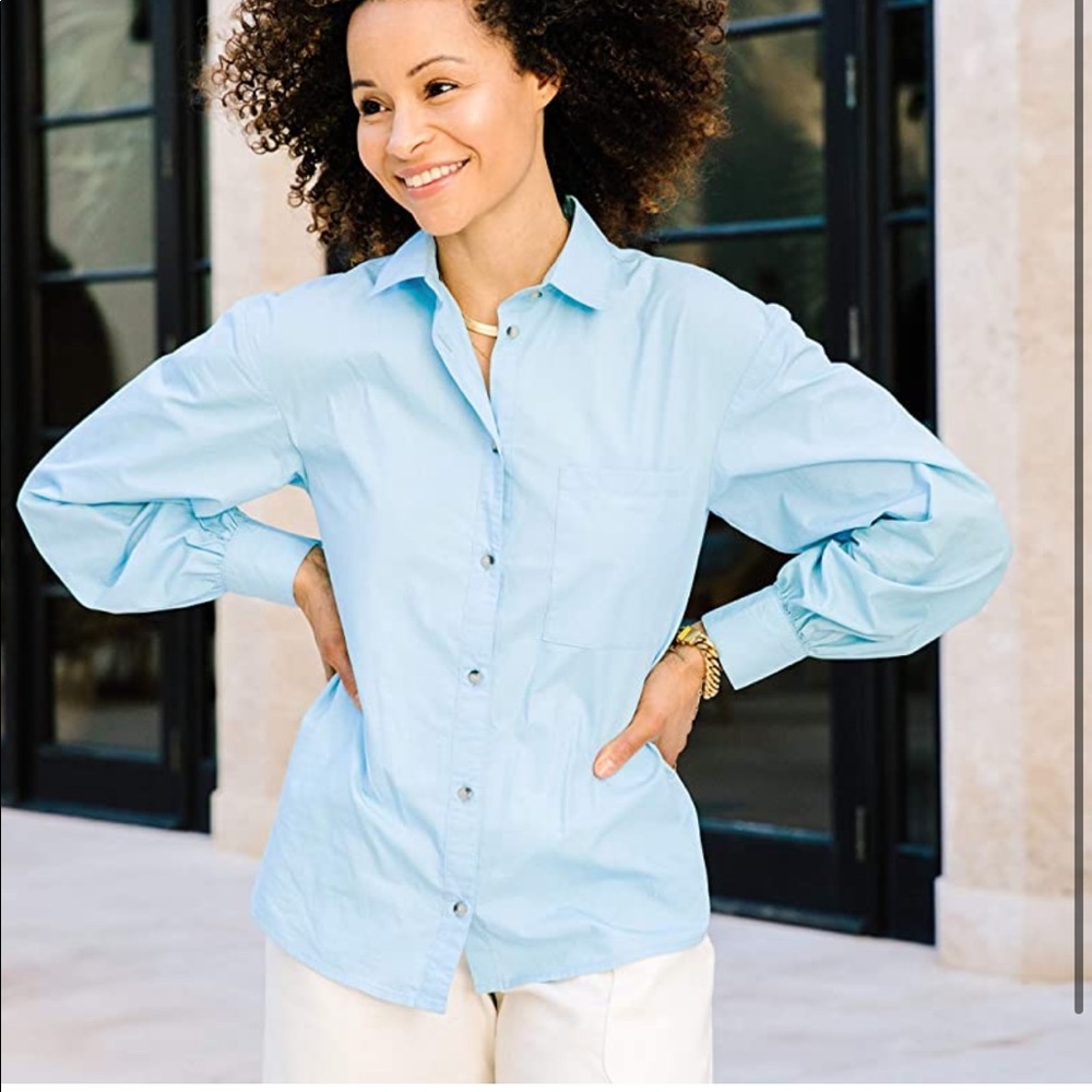 Airy Blue Button-Down Shirt